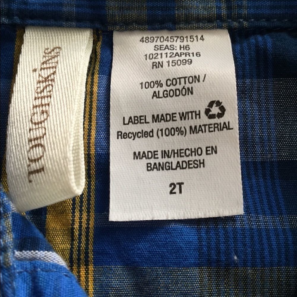 2t plaid button up dress shirt ape monkey invasion 2 piece 5 for $25 - Picture 5 of 7